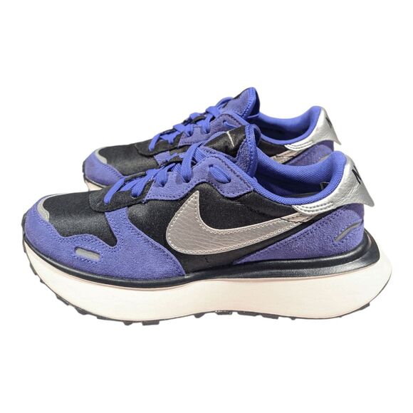 NIKE Phoenix Waffle 'Persian Violet Black Anthracite Metallic Silver' Running Sh - Picture 3 of 9